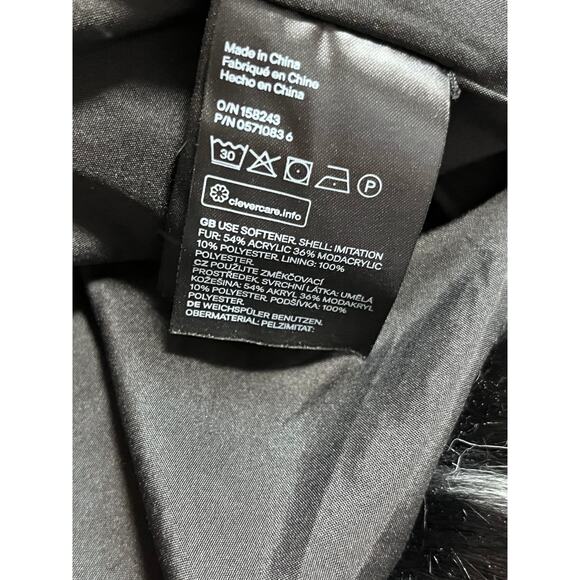 H&M- FAUX FUR COAT-6 - Picture 4 of 5